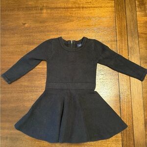 GAP Black Pleated Fit and Flare Dress